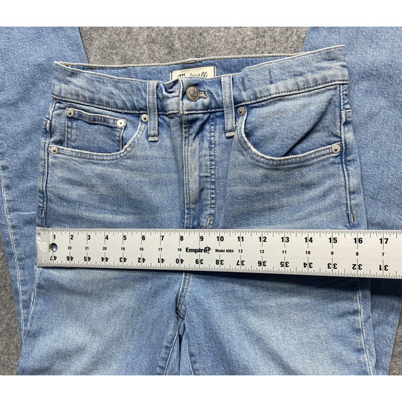 Madewell Jeans Womens 26 Light Wash The Perfect Vintage Raw Hem High Rise Ankle - Picture 5 of 16